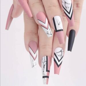 Art Deco Style Press On Nails Set